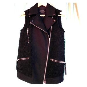 Allsaints black wool vest